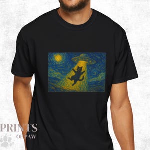 Funny Cat Meme Comfort Colors T-Shirt: Vintage Graphic Tee, Silly Meme, UFO