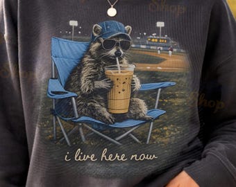 Funny Racoon in Ballfield Only Raccoon Baseball Mama Style PNG,Softball Ball Mom DTG, Softball Clipart,Travel Baseball Softball Tournament