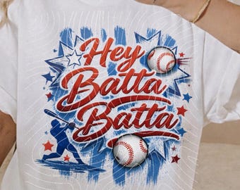 Hey Bata Bata PNG: Baseball Watercolor Preppy Trendy Girly Home Run Batter Clipart png Sports Art (Digital Download)
