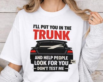 I'll Put You in the Trunk and Help People Look for You Dont Test Me PNG, Sarcastic Threats Shirt, Funny Saying SVG, Sarcastic design