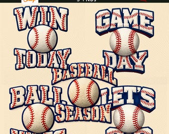 Faux Yarn BaseBall Game Day PNG Bundle: Retro Crochet Sports Sublimation Design, Hoop Knitting Trending (Digital Download)