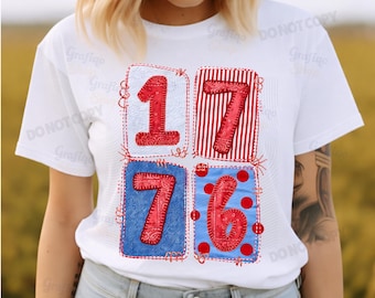 1776 PNG, Preppy Patriotic, Blue Jean Png, July 4th Png, USA png, Coquette Png, Patriotic Coquette Png, American Png