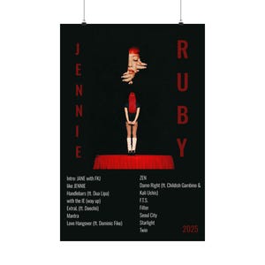 Jennie, Blackpink Jennie, Ruby Jane, Kpop, Album Posters Aesthetic Wall Art, Music-Themed Decor, Unique Gift for Fans, Music Poster, Fans
