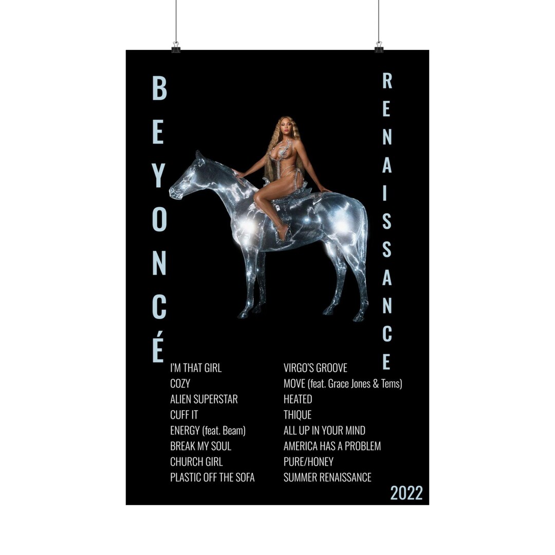 Beyoncé Renaissance Album Poster, Music Inspired Wall Art, Pop Decor ...