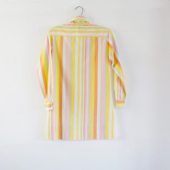 Vintage Junior Shirt Dress 1960s - 70s Striped Gi… - image 2