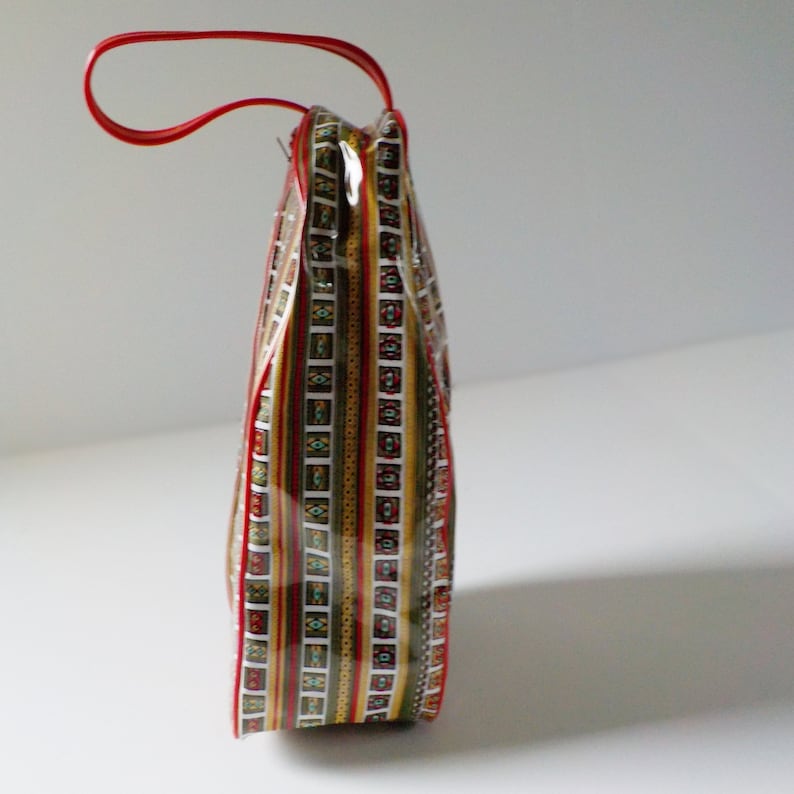 Vintage Shoe Tote Bag Vinyl 1960s 70s Tribal Pint Tote Etsy