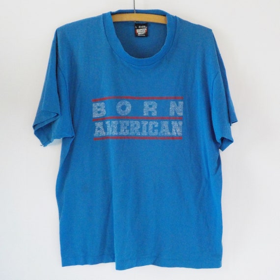 Vintage Authentic 1980s Born American T Shirt Movi
