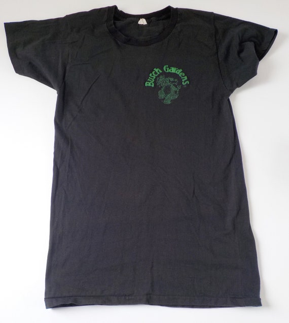 1970s Vintage Busch Gardens Black T Shirt Virgini… - image 1