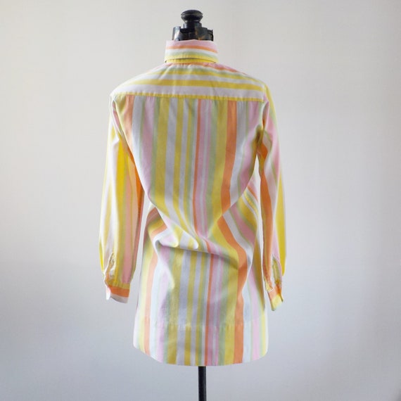 Vintage Junior Shirt Dress 1960s - 70s Striped Gi… - image 5