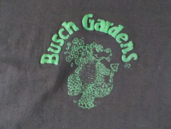 1970s Vintage Busch Gardens Black T Shirt Virgini… - image 2