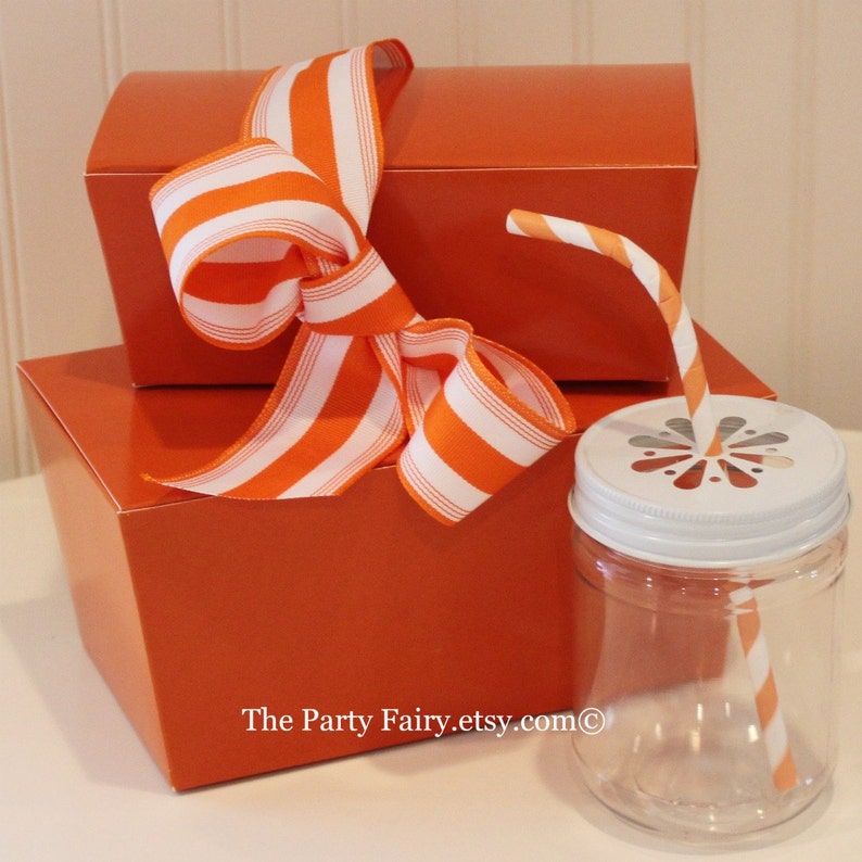 25 Long Orange Striped Paper Straws Paper Straws Striped Bottle Drink Straw Water Bottle Drink Straws Long Paper Straws Orange Straws