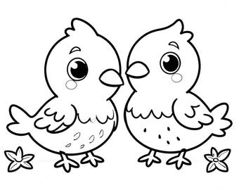 Printable Digital Coloring Page for Grownups, Coloring Book Simple For Kids, Printable Coloring Book For Young And Enthusiast Kids