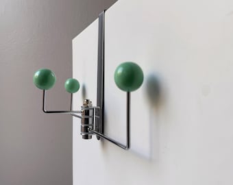 Mid Century Wall Hooks – Metal Coat Rack – Over the Door – No Drill Wall Mount