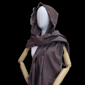 Wool Blend Plaid Blanket Shawl Wrap, Celtic Scottish, Claire Outlander Capelet Cloak, Cosplay, Tudor Medieval Costume,Cloak