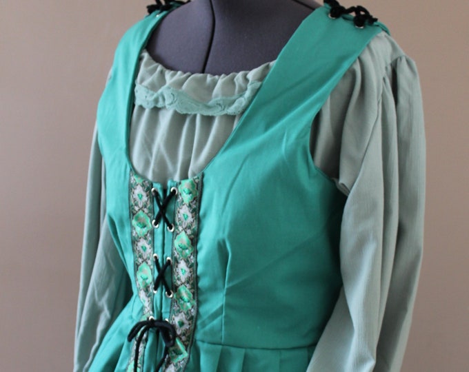 Bust 46 Green Maiden Peasant Costume Merchant Class Etsy