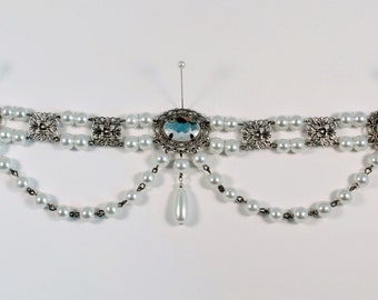 Perles de corsage personnalisées, bijoux fantaisie Tudor, broche pour bijoux de robe médiévale Renaissance, GN, reine Anne Boleyn, costume Faire Court