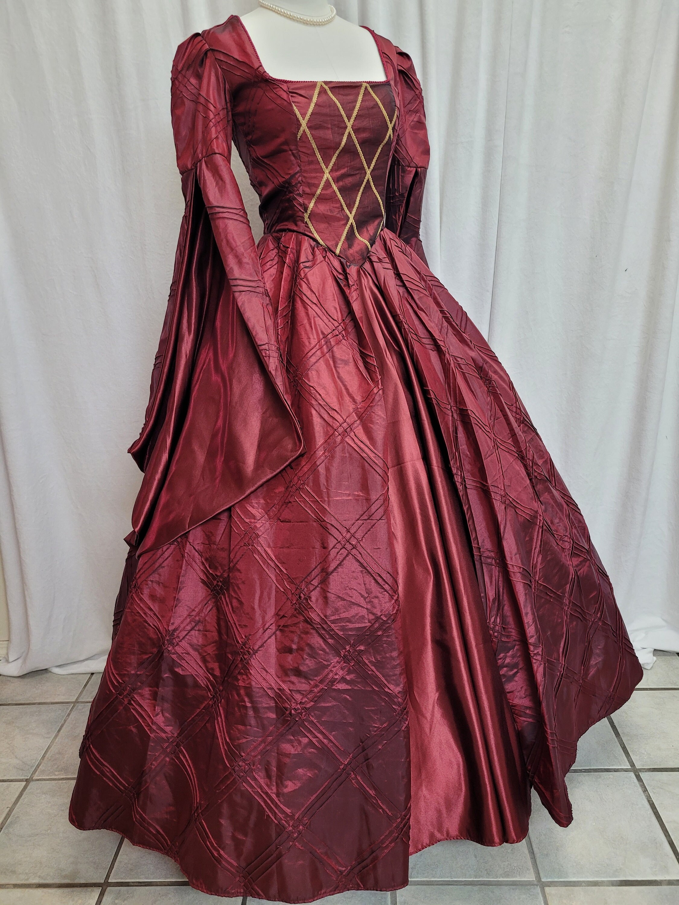 Lace panel wine red sleeveless high low dress cheap