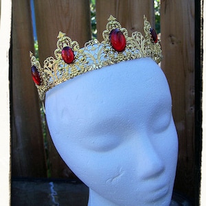 CUSTOM Gold Phoenix  Renaissance Medieval Tudor Filigree Tiara Crown