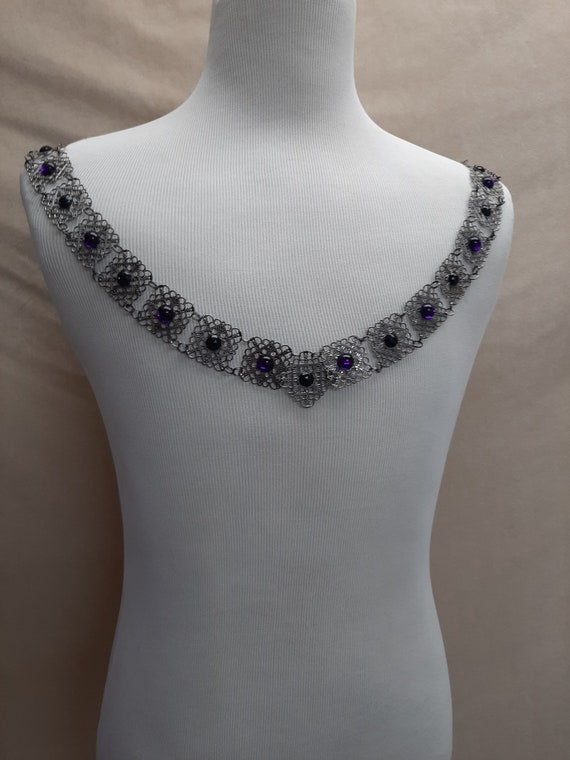 Gunmetal Tudor Chain of Office / Square FIligree Mens Collar of Office