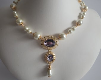 Customized Anne Boleyn Gold Necklace, Tudor Renaissance Jewelry, Medieval  Costume Necklace, The Tudors Queen, Theme Wedding, Cosplay