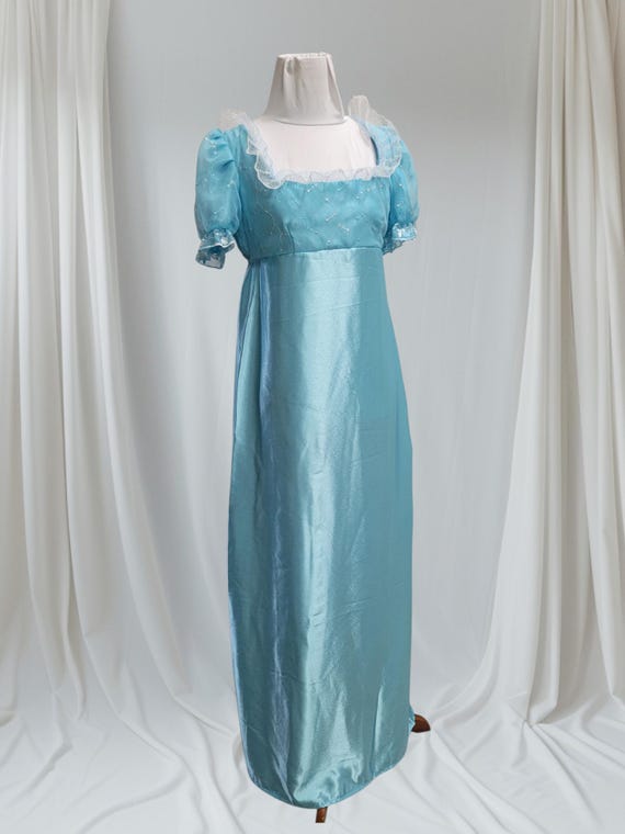 Bust 32-37" Light Blue Satin Regency Period Era Dress, Ball Gown, Jane Austen Emma Costume, Pride and Prejudice, Edwardian R20 - Etsy Israel Bust 32-37" Light Blue Satin Regency Period Era Dress, Ball Gown, Jane Austen Emma Costume, Pride and Prejudice, Edwardian R20 - Etsy Israel