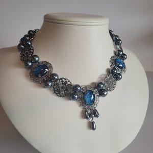 Starlight Queen Anne Tudor Renaissance Necklace, Victorian Medieval Necklace, Jewelry, Cosplay Fairy Tale Princess