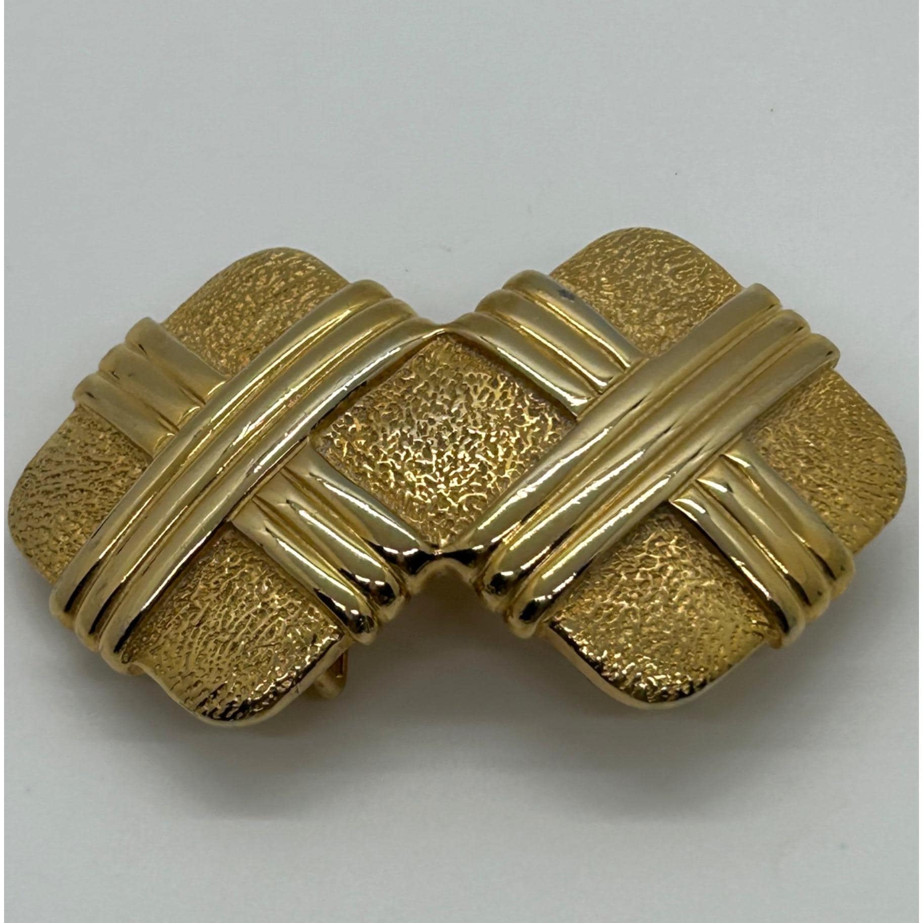 Vintage Accessocraft NYC Quilted Gold Tone Chunky Double Chain Belt 29\