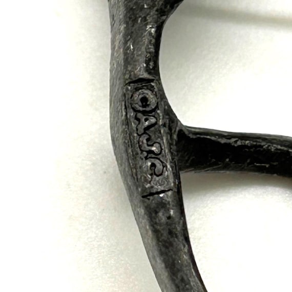 Modern Dancers Brooch darkened Silver-tone Metal … - image 8