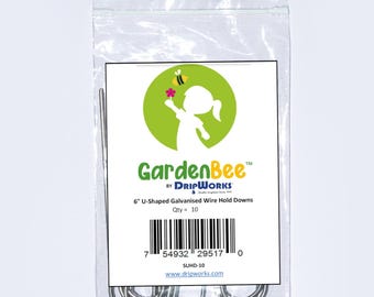 6" Stainless Steel Garden Staples | Irrigation Tubing Hold Downs