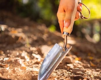 Stainless Steel Garden Trowel | Ergonomic Wooden Handle