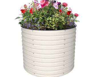 Recycled Metal Raised Garden Bed | 42" Round, 32" High