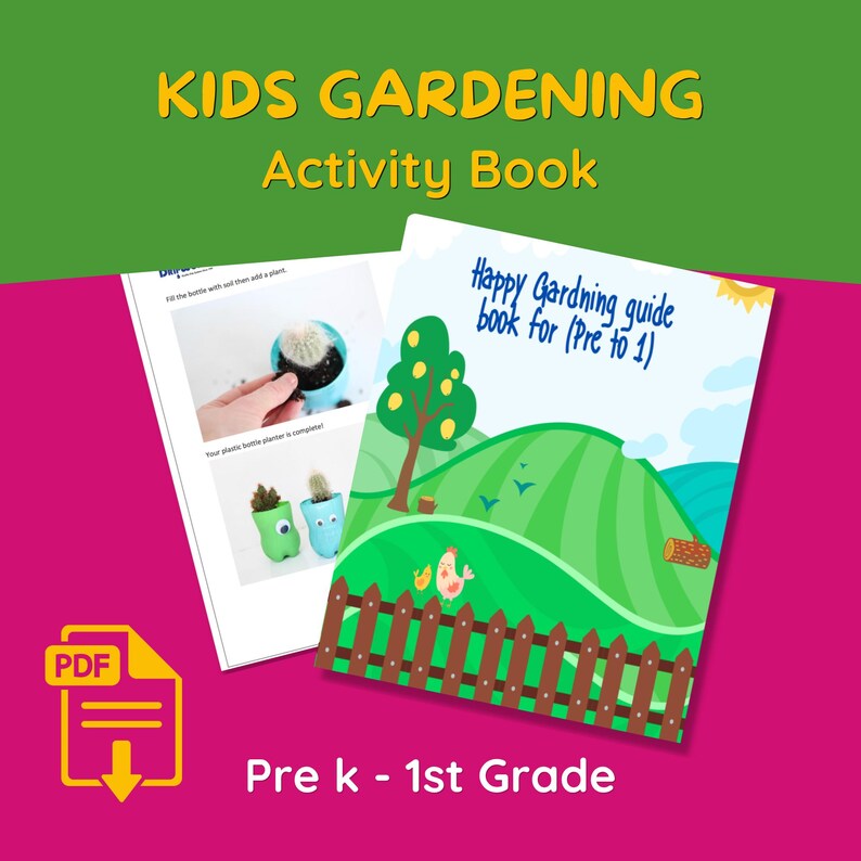 Kids Gardening Activity Book Printable | Preschool Garden Worksheets ...