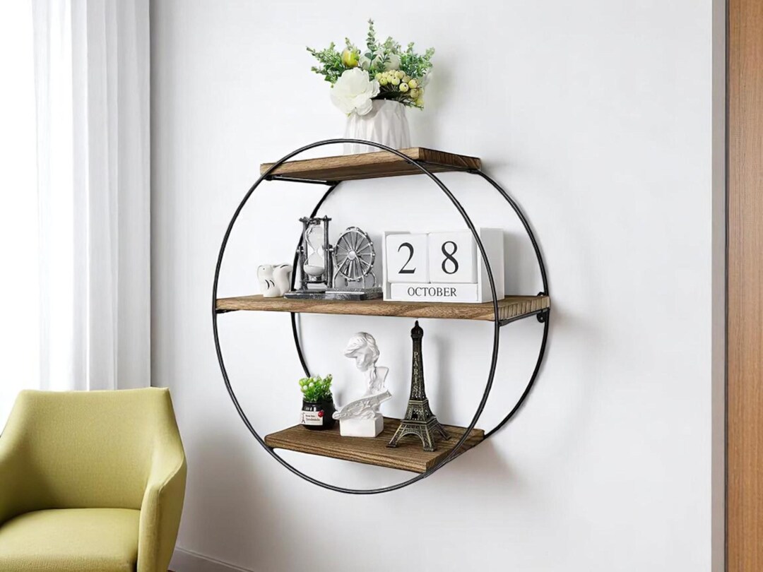 Rustic Metal Industrial Shelf photo