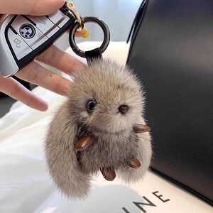 Plüsch Bunny Tasche Anhänger Imitation Nerz Auto Schlüsselanhänger Accessoires Anhänger süße Puppe weiblich Geschenk