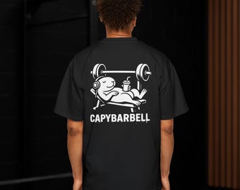 Camiseta de gimnasio Capybara – Ropa divertida para levantamiento de pesas