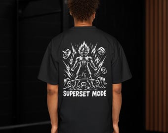 Camiseta de gimnasio Super Set Mode / Camiseta de entrenamiento de anime