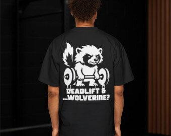 Camiseta de gimnasio parodia de Wolverine con estampado de peso muerto – Ropa deportiva divertida