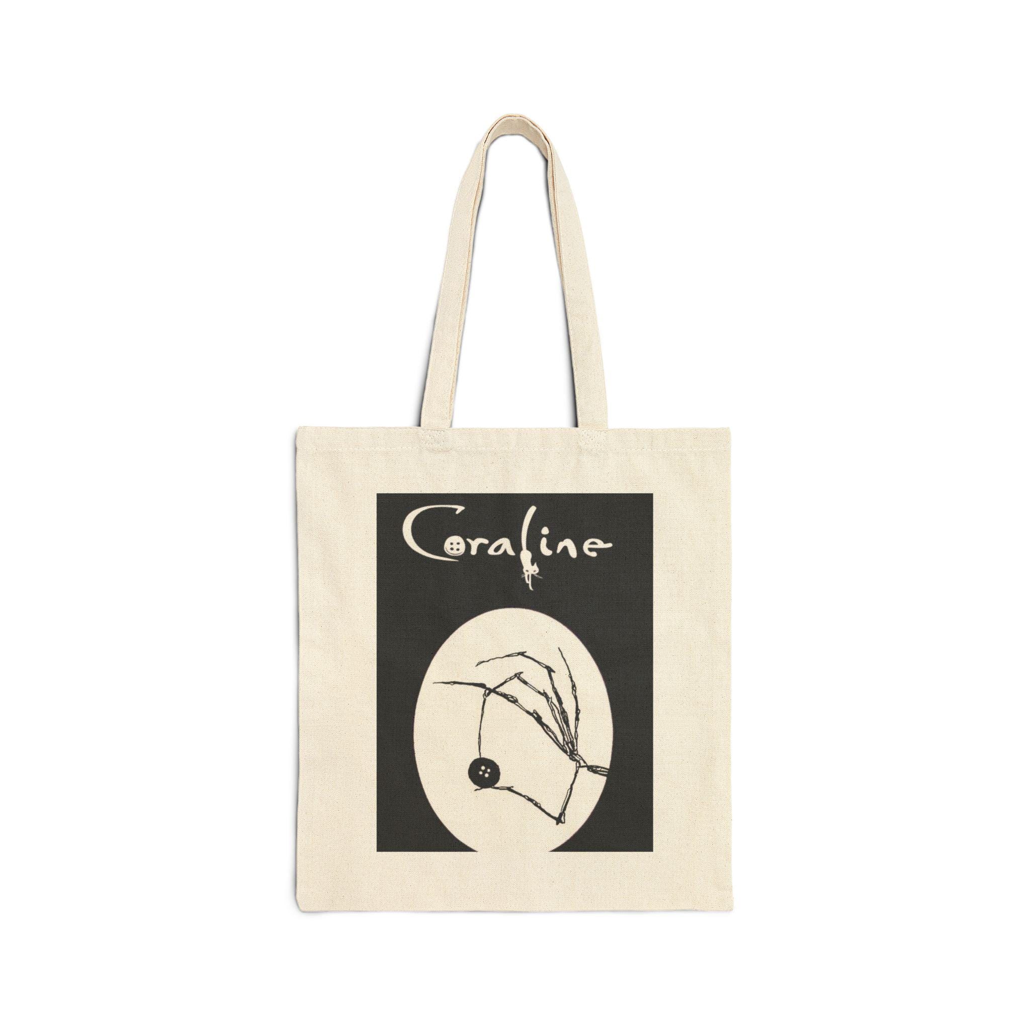 Borsa A Tracolla PLITI Con Frase Divertente Per Fan Di Coraline - It's Coraline Not Caroline - Borsa Piccola Impermeabile In Tela, Regalo Originale Per Amanti Del Film, Tracolla Regolabile Per Ogni Occasione