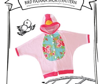 PDF Instant Download - Bird shorts PJs