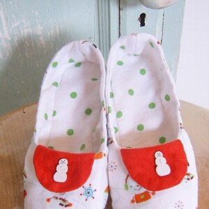 Sewing Pattern - Winterwonderland Flannel Slippers child Size 7 - 12