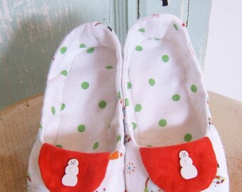 Sewing Pattern - Winterwonderland Flannel Slippers child Size 7 - 12