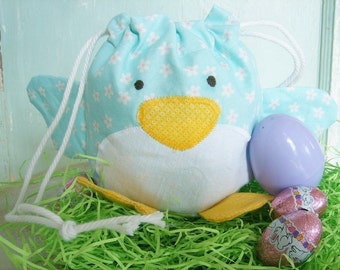 SALE - PDF Sewing Pattern - Spring Chick Drawstring Treat Bag
