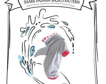 PDF Instant Download - Shark knit shorts PJs