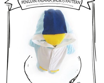 PDF Instant Download - Penguin knit shorts PJs
