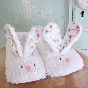 Bunny Slippers Sewing Pattern - PDF -  size 12 months to 4T
