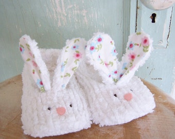 Bunny Slippers Sewing Pattern - PDF -  size 12 months to 4T
