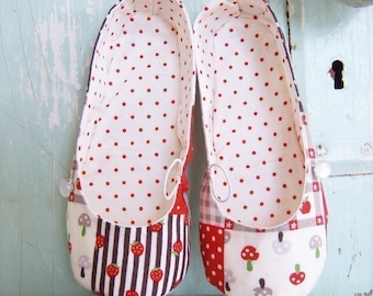Shoe Pattern - PDF  - Vintage Flair Flats child size 7 - 12