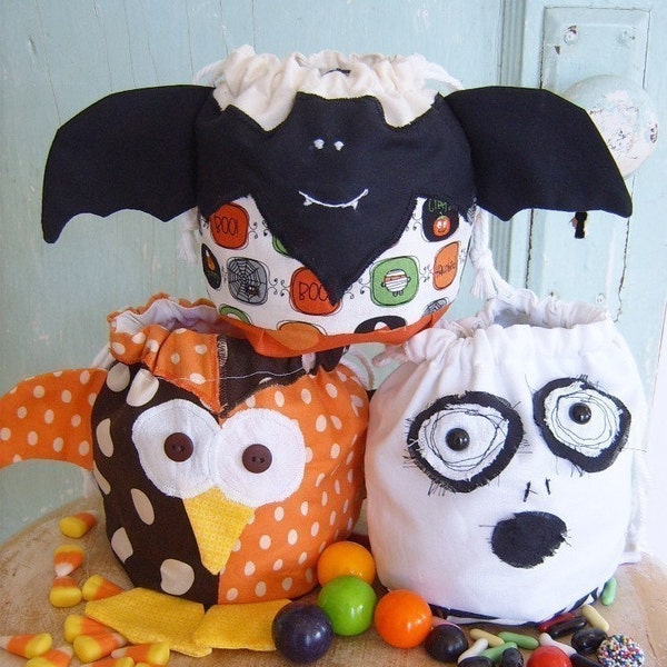 SALE - Halloween Sewing Patterns - PDF treat bags