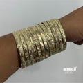18-24k GOLD Gold Filled Bangle Set, Stackable Bracelets