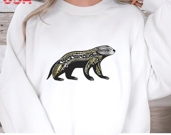 River Otter Sweater Sweatshirt Jumper Shirt, Camping Clothes, RV Life Womens Mens, North American RV Gift Sweatshirt, Mom Dad RV Shirt